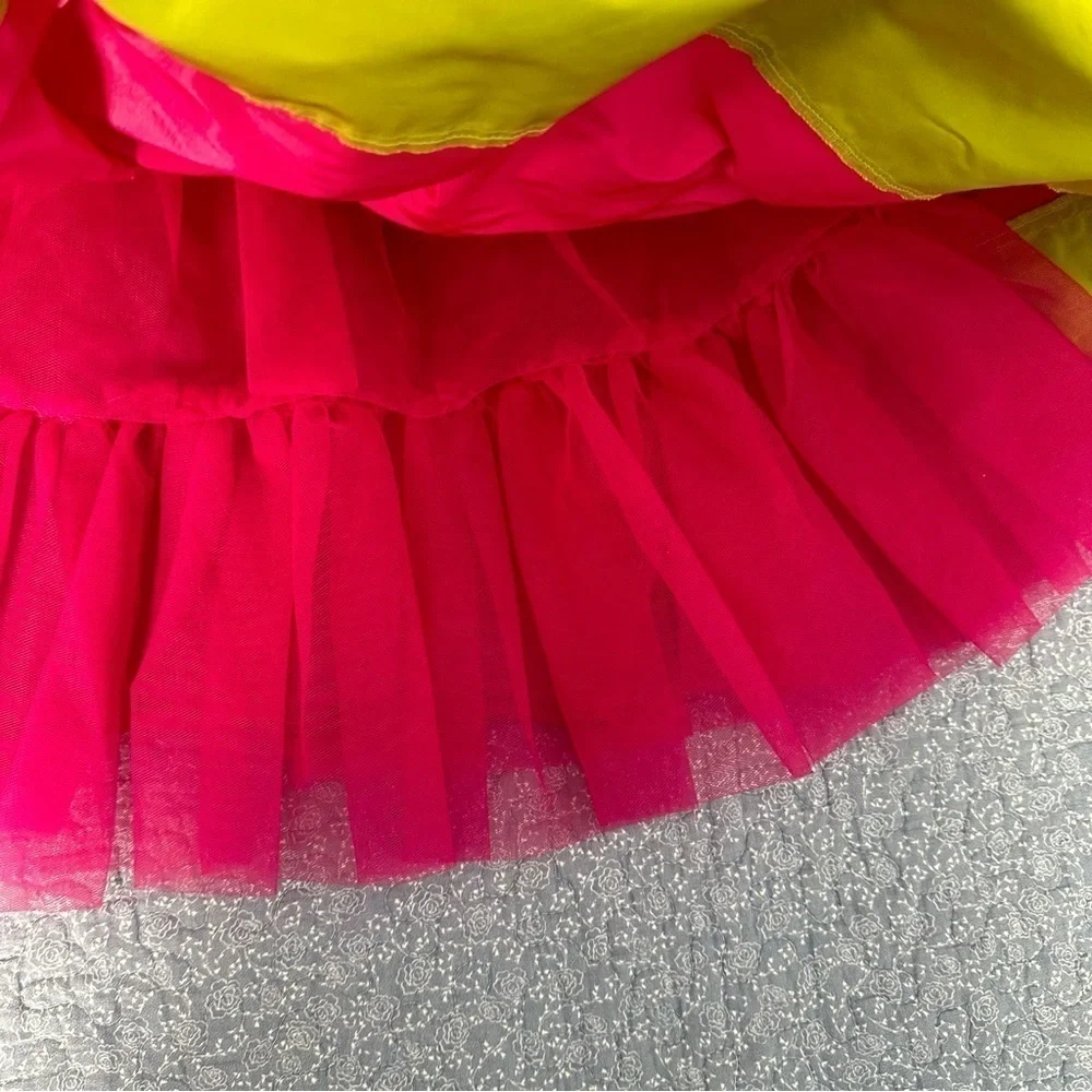 Hanna Andersson Dress Hot Pink Fairy Princess Tulle Lined Circle Skirt Size 5